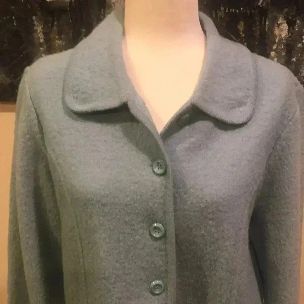 Appleseeds Wool Button Front Blazer-Size Large - image 2